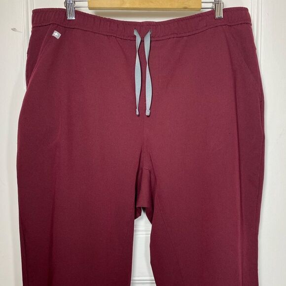 Figs | Men’s Tansen Jogger Scrub Pants Drawstring Waist Burgundy Sz XXL - Picture 5 of 16